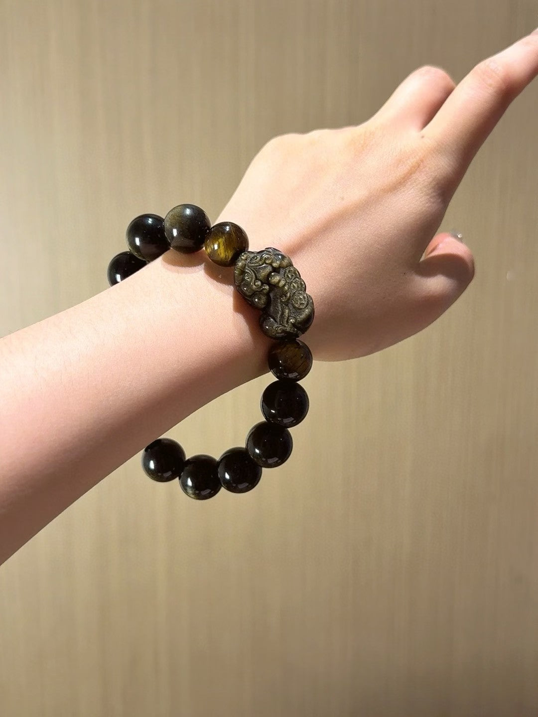 Golden Obsidian Pixiu Bracelet