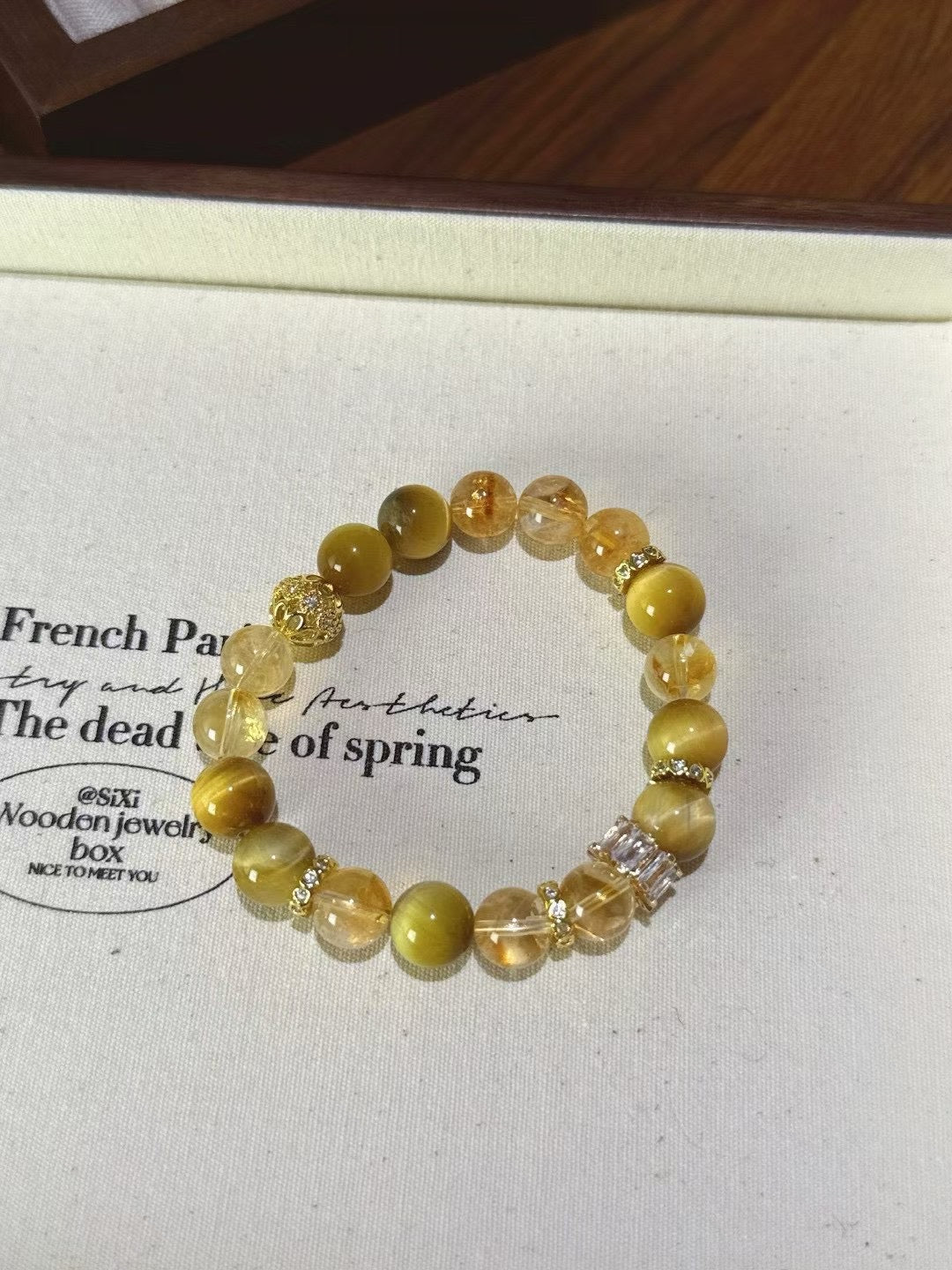 Yellow Rutilated Quartz × Golden Tiger’s Eye Bracelet