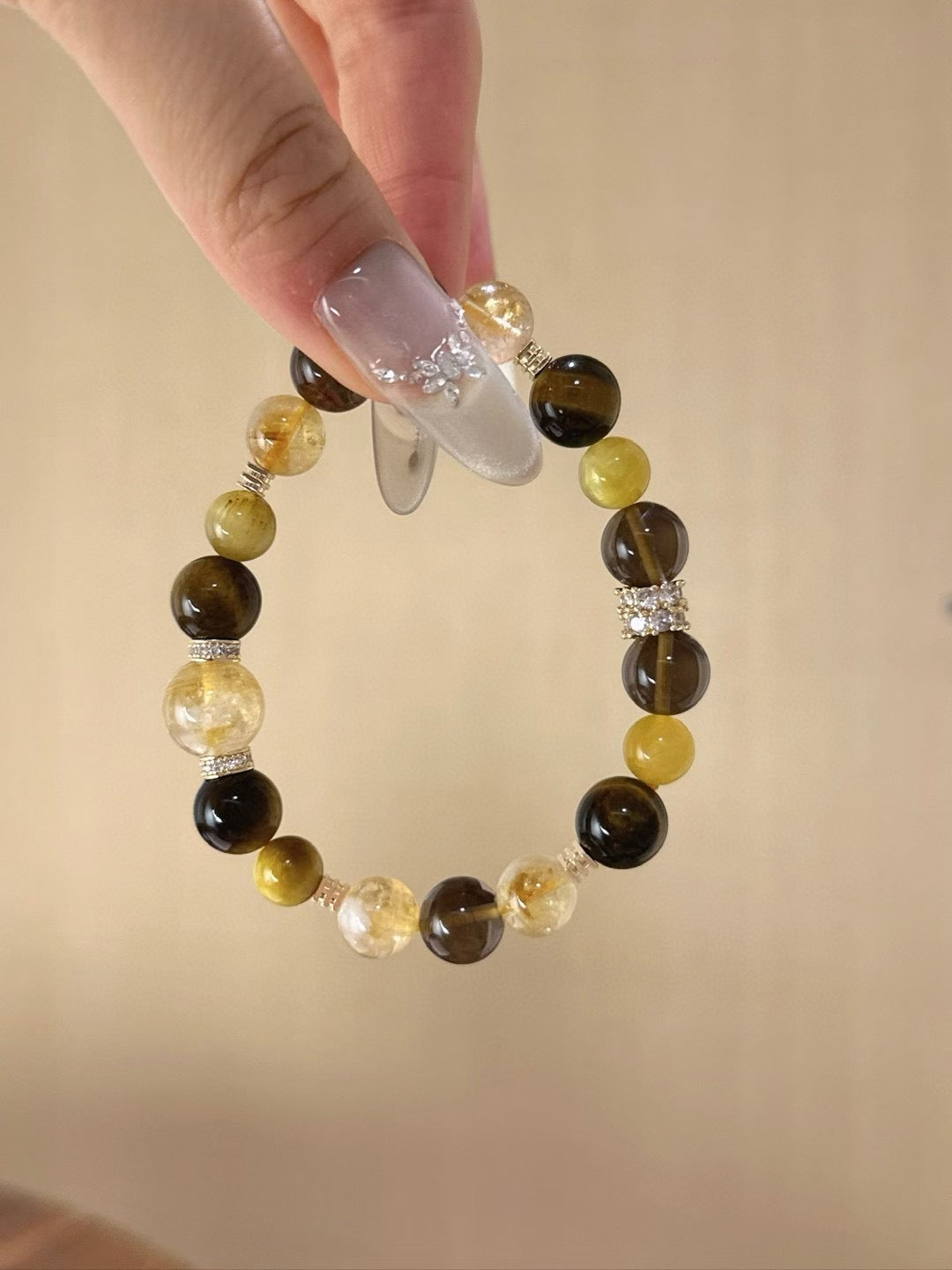 Yellow topaz, citrine, tiger‘s eye stone Bracelet