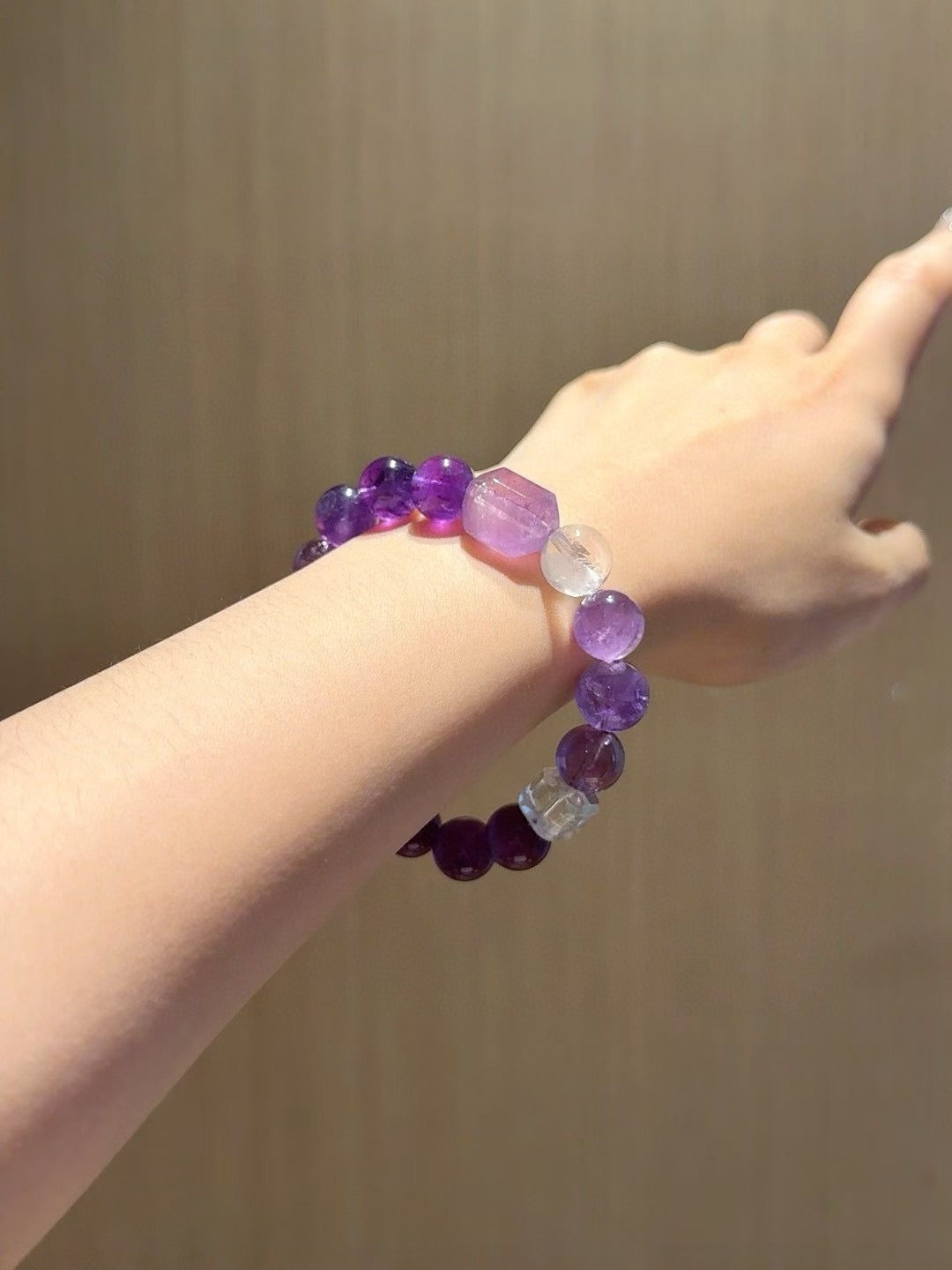 Amethyst & Clear Quartz Bracelet