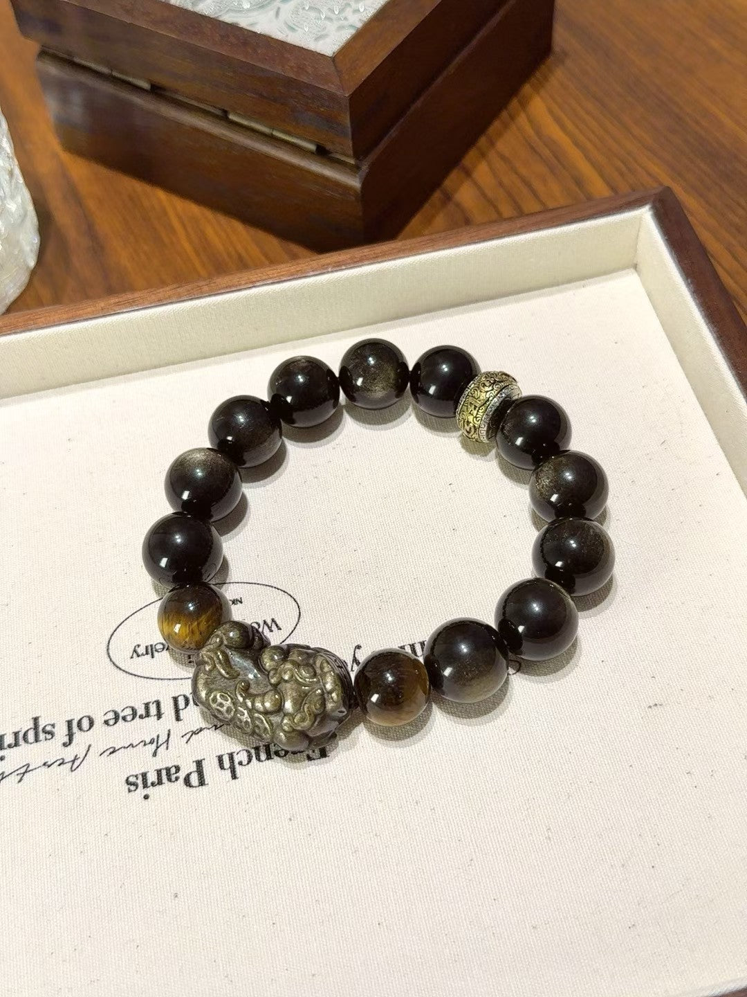 Golden Obsidian Pixiu Bracelet