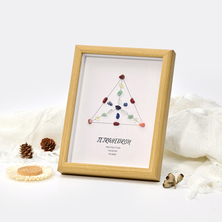 Four-dimensional cube seven chakra crystal array grid set