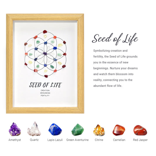 Life Seed Seven Chakra Crystal Grid Set