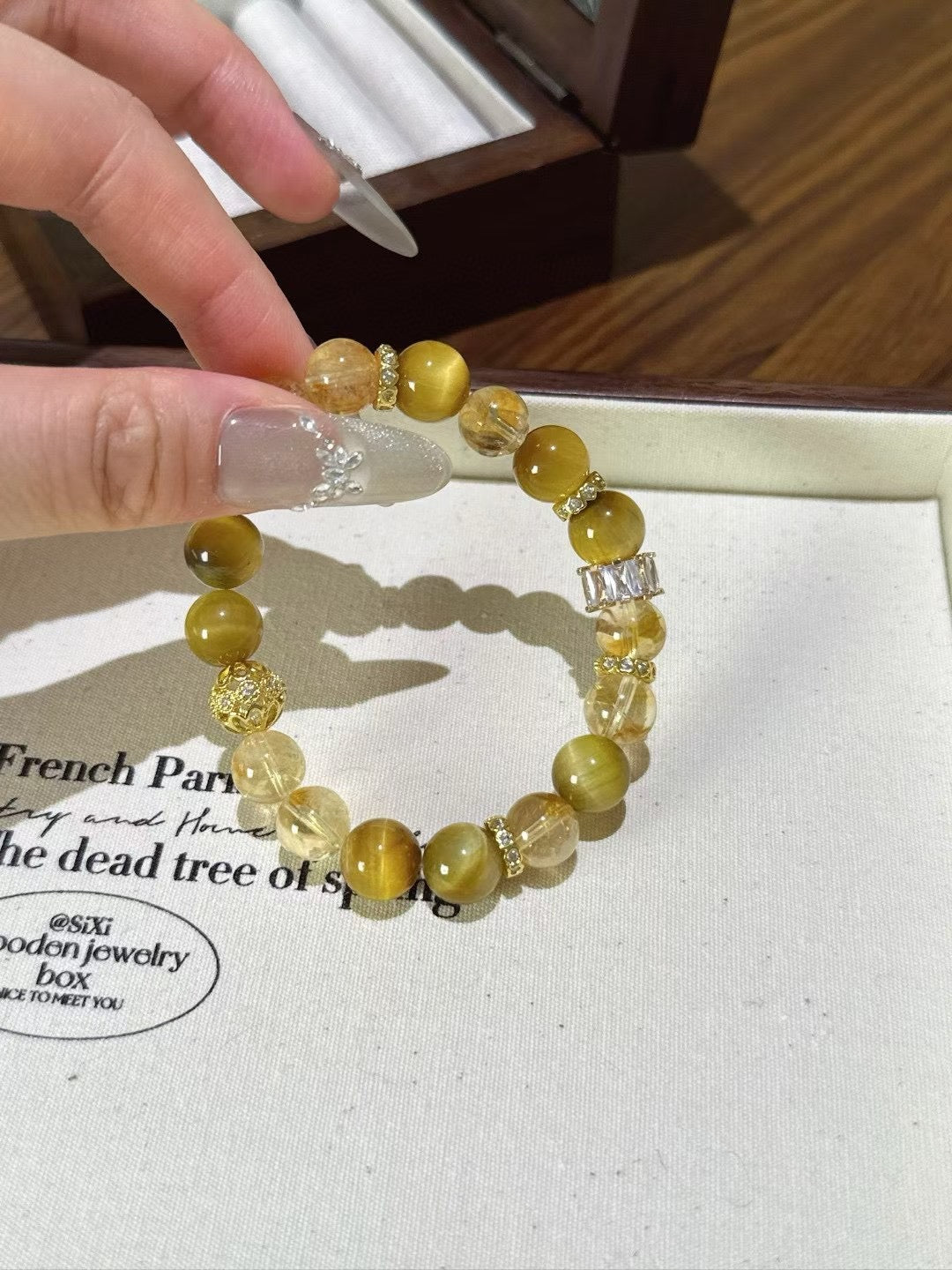 Yellow Rutilated Quartz × Golden Tiger’s Eye Bracelet