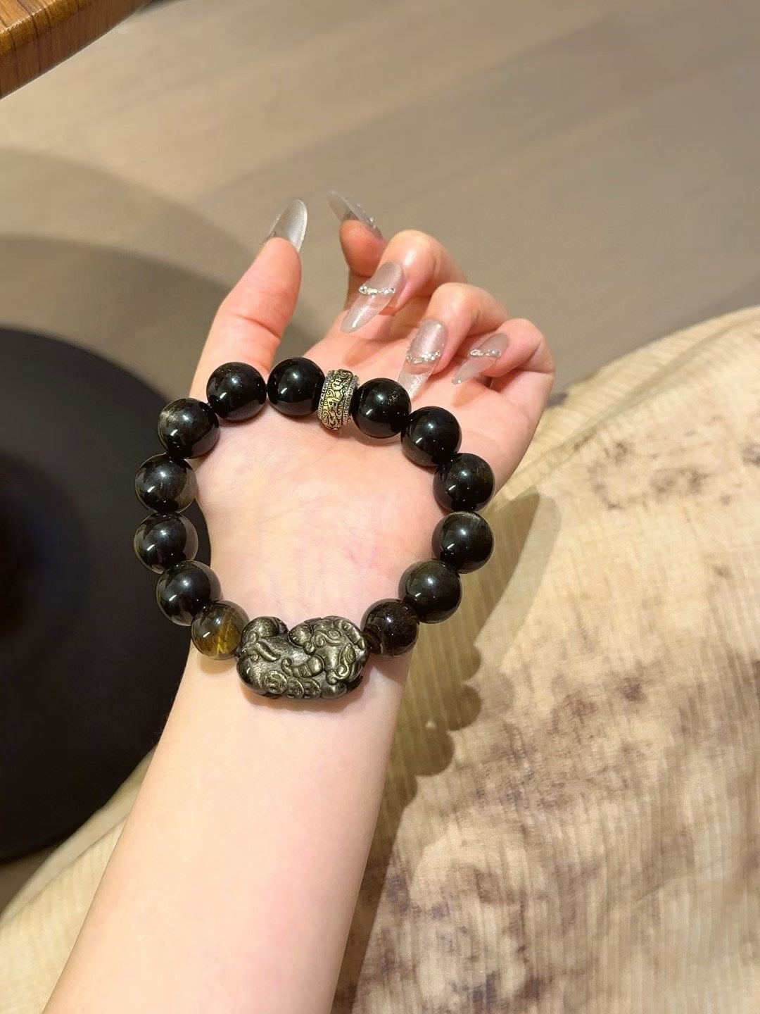 Golden Obsidian Pixiu Bracelet