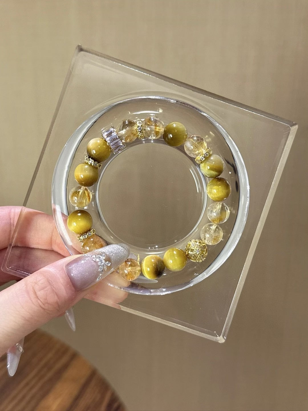 Yellow Rutilated Quartz × Golden Tiger’s Eye Bracelet