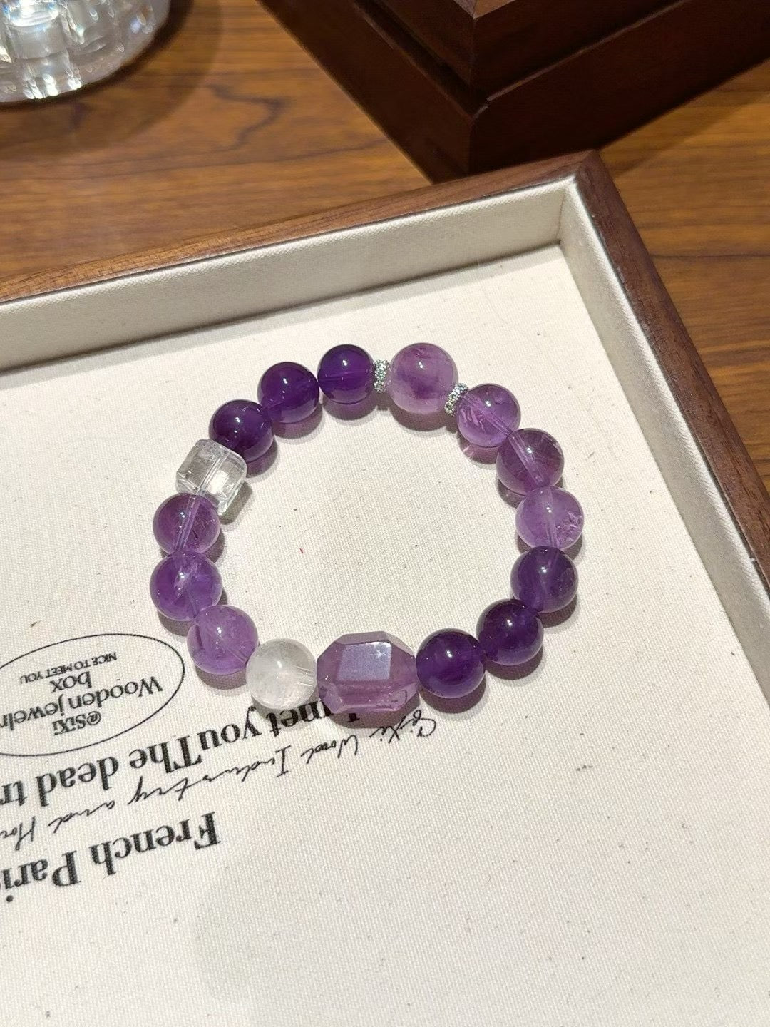 Amethyst & Clear Quartz Bracelet